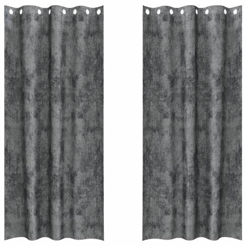 Plišane Zavjese 2 kom s Očima Sive 225x140 cm Cijena