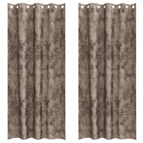 Velvet zavjese 2 kom s očima Cappuccino 225x140 cm Cijena