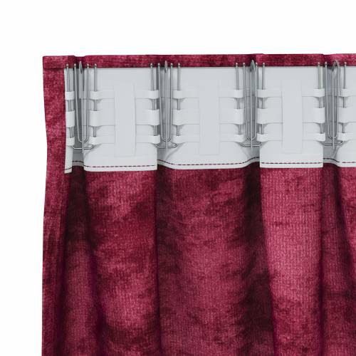 Baršunaste zavjese 2 kom s okovom Bordeaux 245x140 cm Cijena