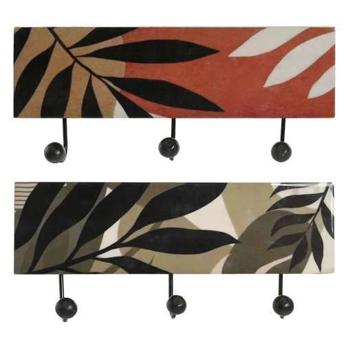 Zidna vješalica DKD Home Decor Pisana Željezo Drvo Manga Tropsko Biljni list Lakirano 38 x 5 x 18 cm (2 kom.) Cijena