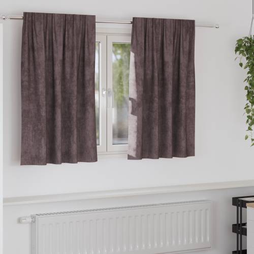 zavjese od velura 2 kom s okomitim rupama smeđa 140x140 cm Cijena