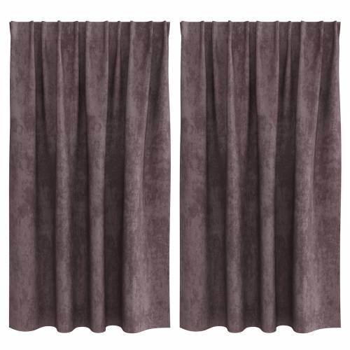 zavjese od velura 2 kom s okomitim rupama smeđa 140x140 cm Cijena