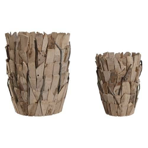 Set žardinjera Home ESPRIT Smeđa Paulovnija 35 x 35 x 45 cm (2 Dijelovi) Cijena