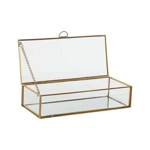 Kutija za nakit Home ESPRIT zlatan Metal Kristal 23 X 10 X 5,5 cm Cijena