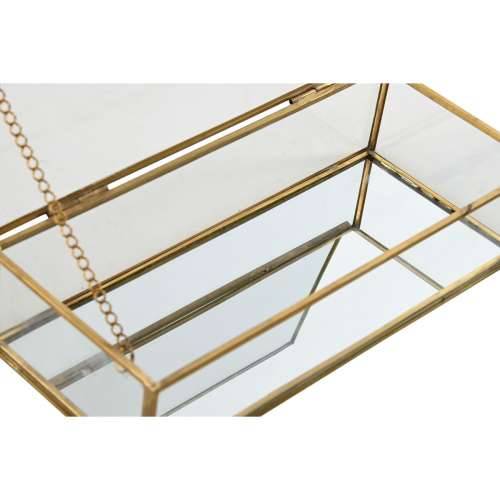 Kutija za nakit Home ESPRIT zlatan Metal Kristal 23 X 10 X 5,5 cm Cijena