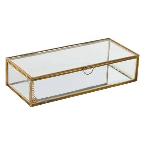 Kutija za nakit Home ESPRIT zlatan Metal Kristal 23 X 10 X 5,5 cm Cijena