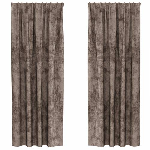 Zavjese od baršuna 2 kom s rupama cappuccino 225x140 cm Cijena