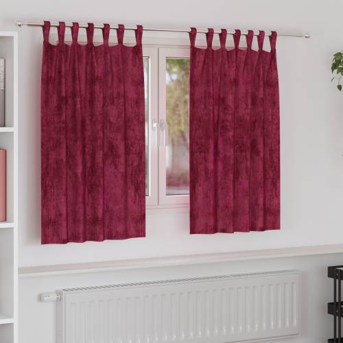 Zavjese od baršuna Bordo Poliester 140 x 140 cm Cijena
