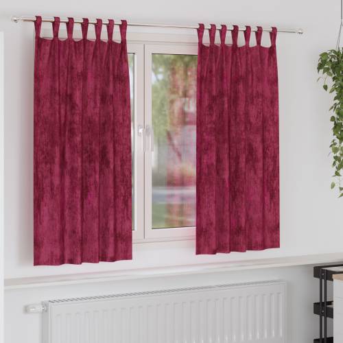 Saten zavjese 2 kom s petljama Burgundska crvena 175x140 cm Cijena