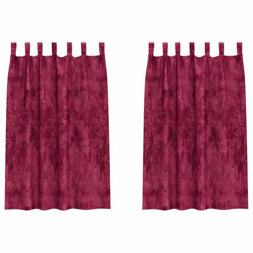 Saten zavjese 2 kom s petljama Burgundska crvena 175x140 cm Cijena