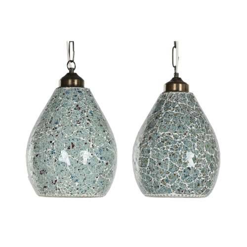 Stropna svjetiljka Home ESPRIT Zelena Nebesko plava Metal Kristal 25 W 23 x 23 x 66 cm (2 kom.) Cijena