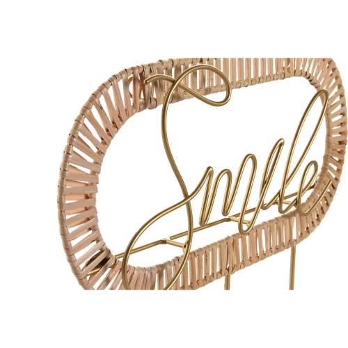Zidna vješalica Home ESPRIT zlatan Prirodno Metal Ratan 40 x 6,4 x 28,6 cm (2 kom.) Cijena