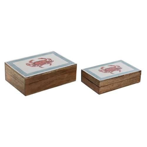 Kutija za nakit Home ESPRIT Pisana Drvo Manga 25 x 17,5 x 8 cm (2 kom.) Cijena