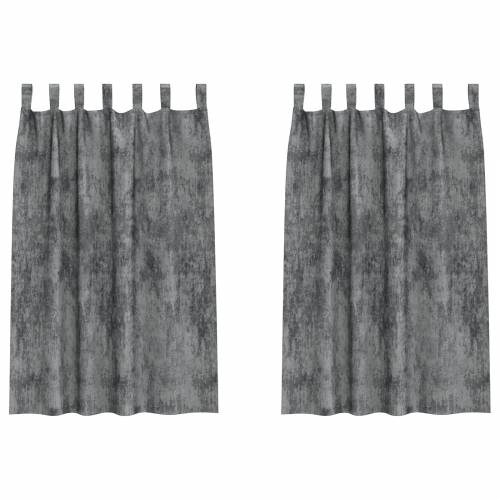baršunaste zavjese 2 kom s petljama siva 175x140 cm Cijena