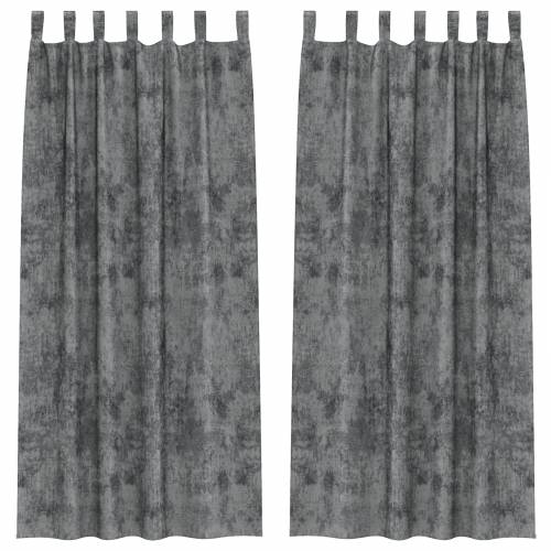baršunaste zavjese 2 komada s petljama siva 245x140 cm Cijena