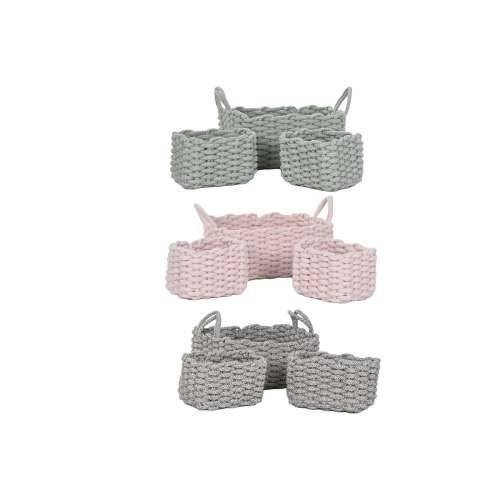 Set košara Home ESPRIT Bež Siva Roza Uže (3 Dijelovi) (3 kom.) Cijena