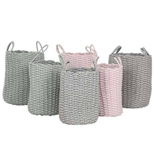 Set košara Home ESPRIT Zelena Siva Roza Uže (2 Dijelovi) (3 kom.) Cijena