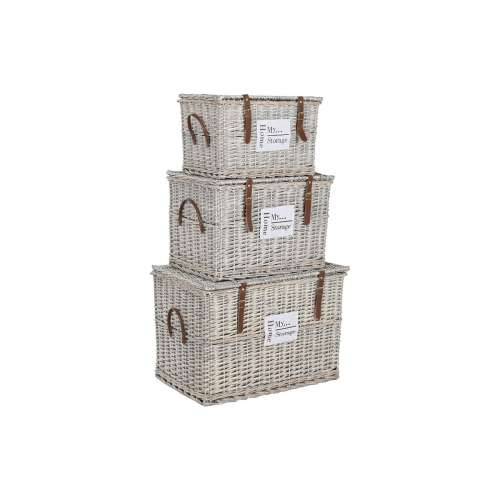 Set Škrinja Home ESPRIT Prirodno ispleten od pruća 67 x 45 x 46 cm Cijena