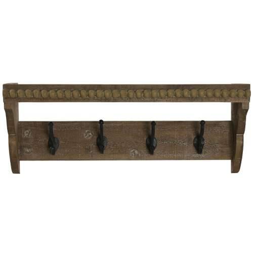 Zidna vješalica Home ESPRIT Smeđa Crna Drvo Metal 67 x 17 x 27 cm Cijena