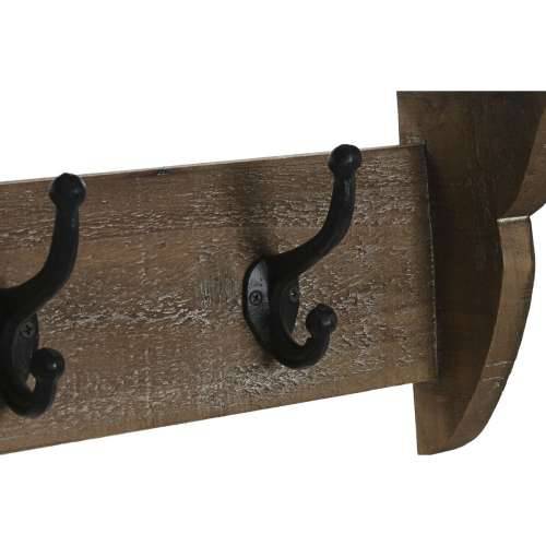 Zidna vješalica Home ESPRIT Smeđa Crna Drvo Metal 67 x 17 x 27 cm Cijena
