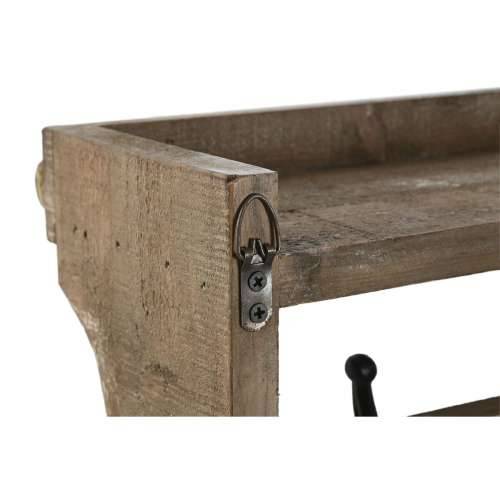 Zidna vješalica Home ESPRIT Smeđa Crna Drvo Metal 67 x 17 x 27 cm Cijena