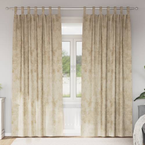Velvet zavjese 2 komada s rupama Krem 245x140 cm Cijena