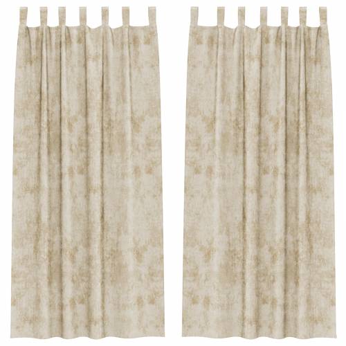 Velvet zavjese 2 komada s rupama Krem 245x140 cm Cijena