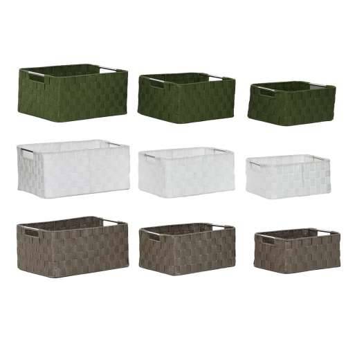 Set košara Home ESPRIT Zelena Siva Krema Metal polipropilen (3 Dijelovi) (3 kom.) Cijena