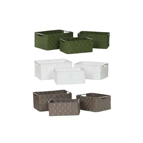 Set košara Home ESPRIT Zelena Siva Krema Metal polipropilen (3 Dijelovi) (3 kom.) Cijena