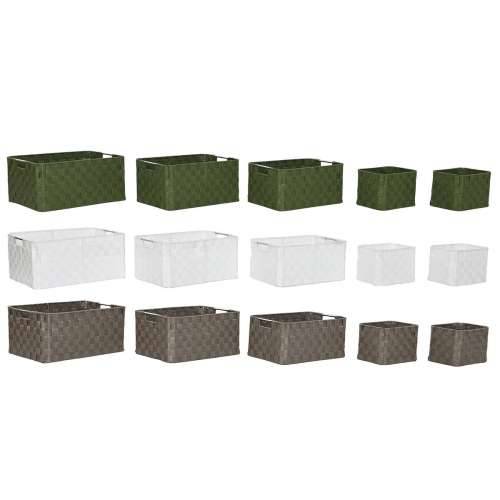 Set košara Home ESPRIT Zelena Siva Krema Metal polipropilen (3 kom.) Cijena