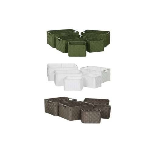 Set košara Home ESPRIT Zelena Siva Krema Metal polipropilen (3 kom.) Cijena