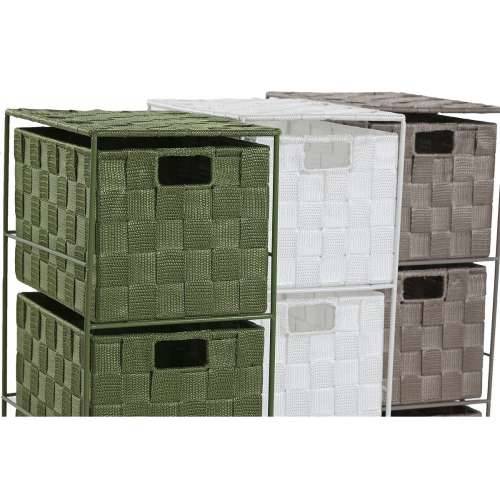 Ormarić s ladicama Home ESPRIT Zelena Siva Krema 24 x 18 x 68 cm (3 kom.) Cijena