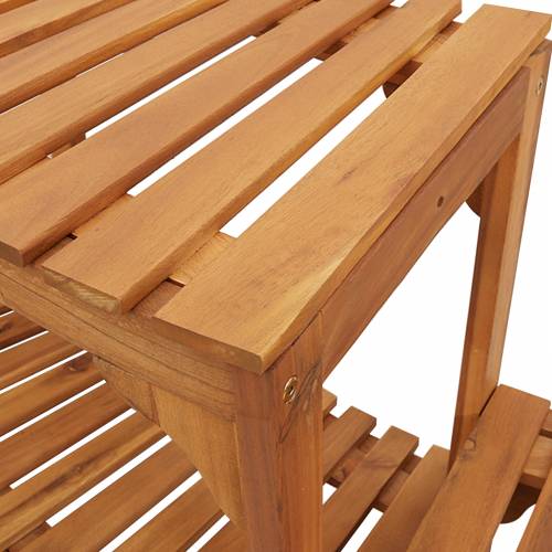Okruženje za Hot Tub Poluokruglo 272x120.5x55.5 cm Čvrsto Drvo Akacije Cijena