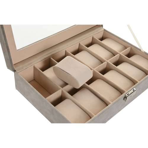 Kutija za nakit Home ESPRIT Siva Tamno sivo Poliuretan Drvo MDF 29,5 x 20 x 8 cm Cijena