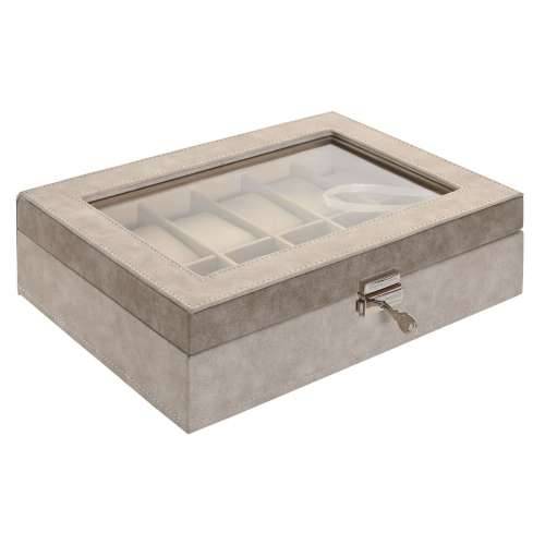 Kutija za nakit Home ESPRIT Siva Tamno sivo Poliuretan Drvo MDF 29,5 x 20 x 8 cm Cijena