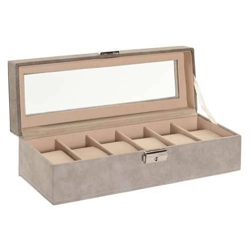 Kutija za nakit Home ESPRIT Siva Tamno sivo Poliuretan Drvo MDF 30 x 10 x 8 cm Cijena