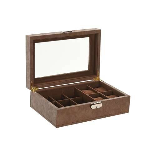 Kutija za nakit Home ESPRIT Smeđa Poliuretan Kristal Drvo MDF 25 X 16,5 X 8,5 CM Cijena