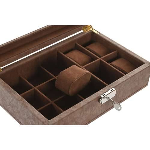Kutija za nakit Home ESPRIT Smeđa Poliuretan Kristal Drvo MDF 25 X 16,5 X 8,5 CM Cijena