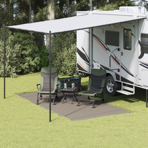 Tarp za šator Svjetlosiva Poliester 200 x 400 cm Lagani Cijena