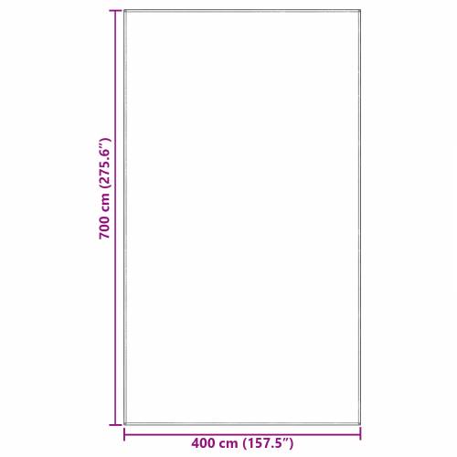 Cerada za šator Svjetlosiva Poliester 400 x 700 cm Izdržljivo Cijena