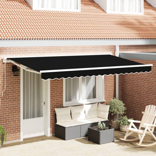 Tenda za zamjenu tkanine za okvir 4x2 m Crna Cijena