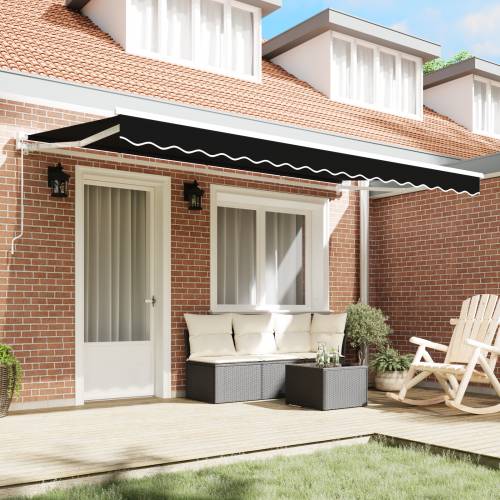 Tenda za zamjenu tkanine za okvir 4x2 m Crna Cijena