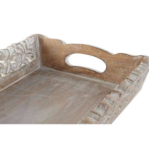 Set pladnjeva Home ESPRIT Bijela Prirodno Indijac Decapé 40,5 x 25,5 x 6,5 cm (2 kom.) Cijena