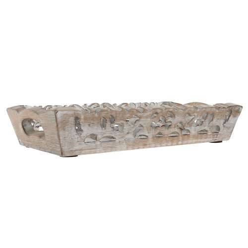 Set pladnjeva Home ESPRIT Bijela Prirodno Indijac Decapé 40,5 x 25,5 x 6,5 cm (2 kom.) Cijena