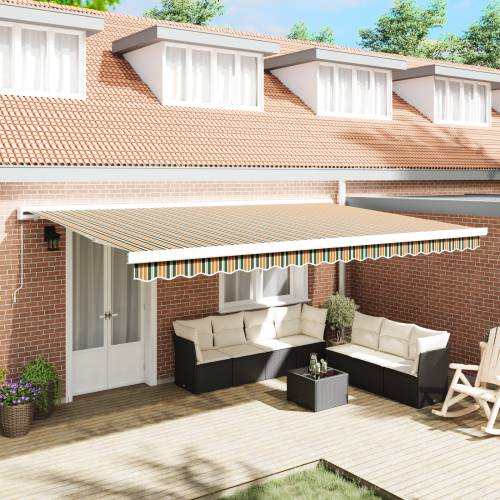Tenda zamjena tkanine za okvir 5x3 m - Zelena i žuta Cijena