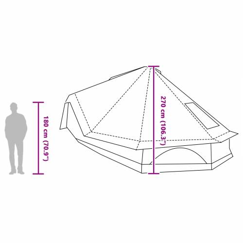 Obiteljski šator Tipi Plavi 10-osobni vodootporan Cijena