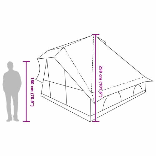 Porodični Tipi Šator Zeleni za 8 Osoba Vodootporan Cijena