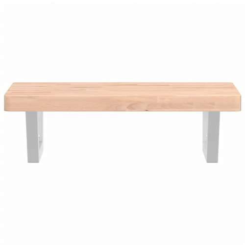 Zidna polica za Lavabo - Umivaonik od čelika i masivne bukovine - Smeđa i bijela 60 x 40 x 4 cm 1 Trapez Cijena
