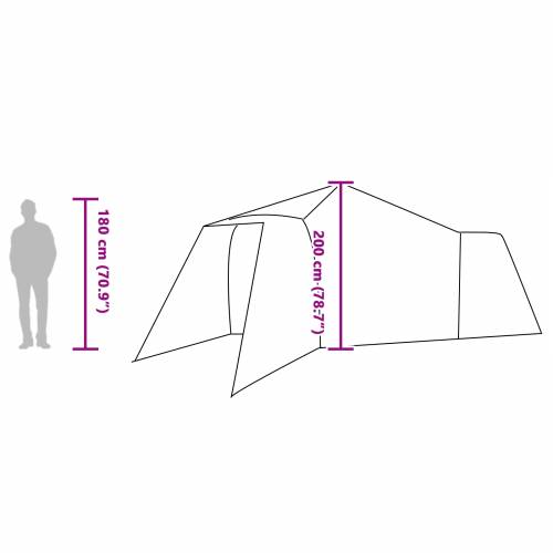 Obiteljski Tipi Šator Zeleni za 8 Osoba Vodootporan Cijena