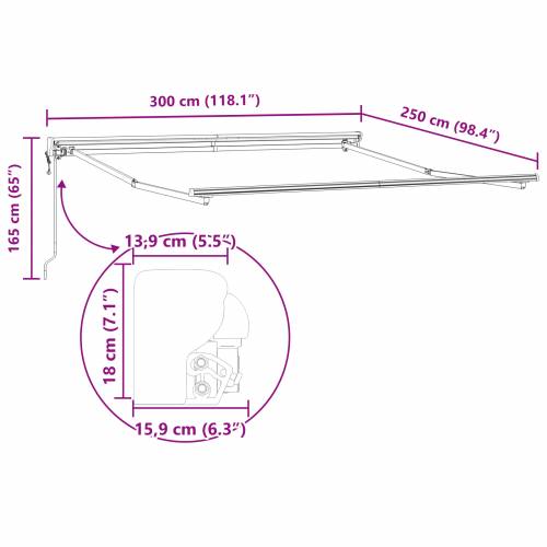 Električna Polu-Kasetna Tenda Retraktibilna Metal Cijena